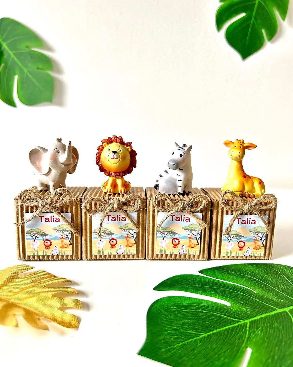 Dragées Anniversaire Safari, façonnée à la main