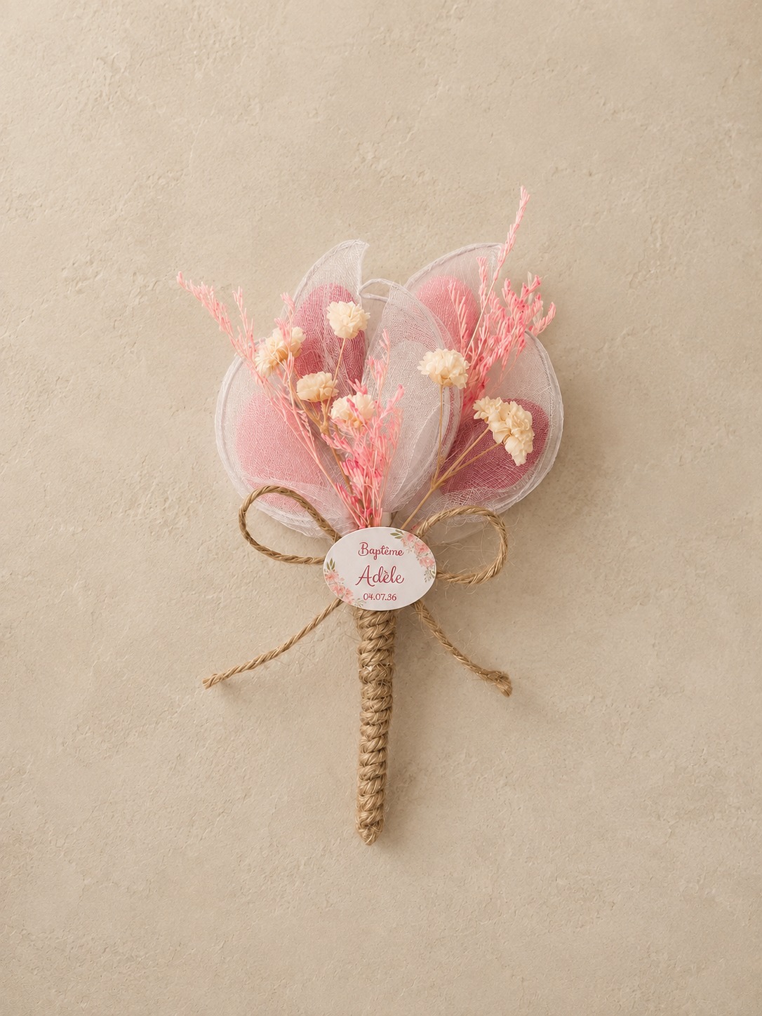 Petit bouquet de dragées personnalisé