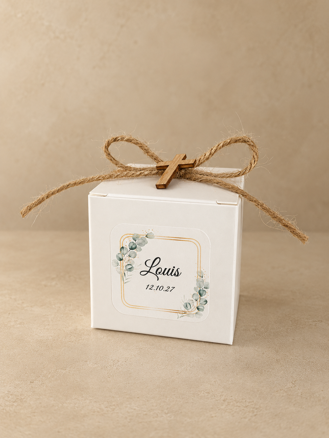 Eucalyptus Christening Dragées, hand-assembled creation