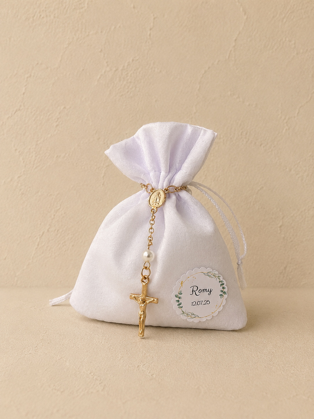 Dragées Communion Chapelet Or