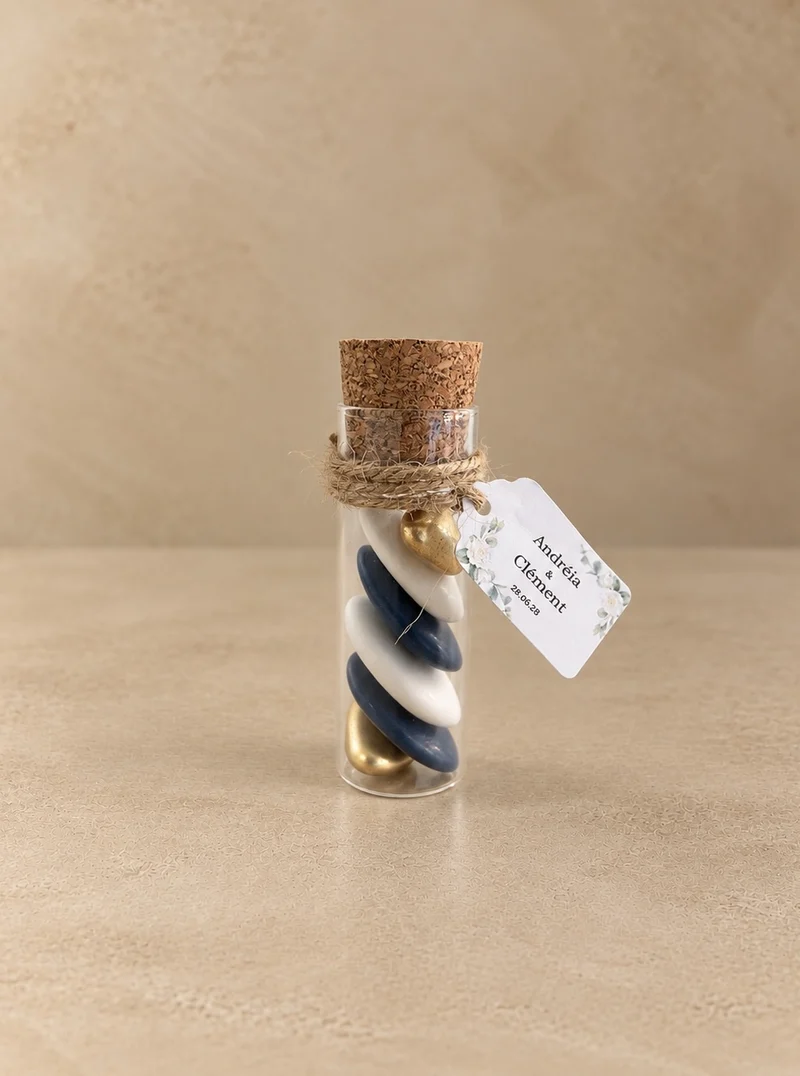 Fiole de dragées pour baptême