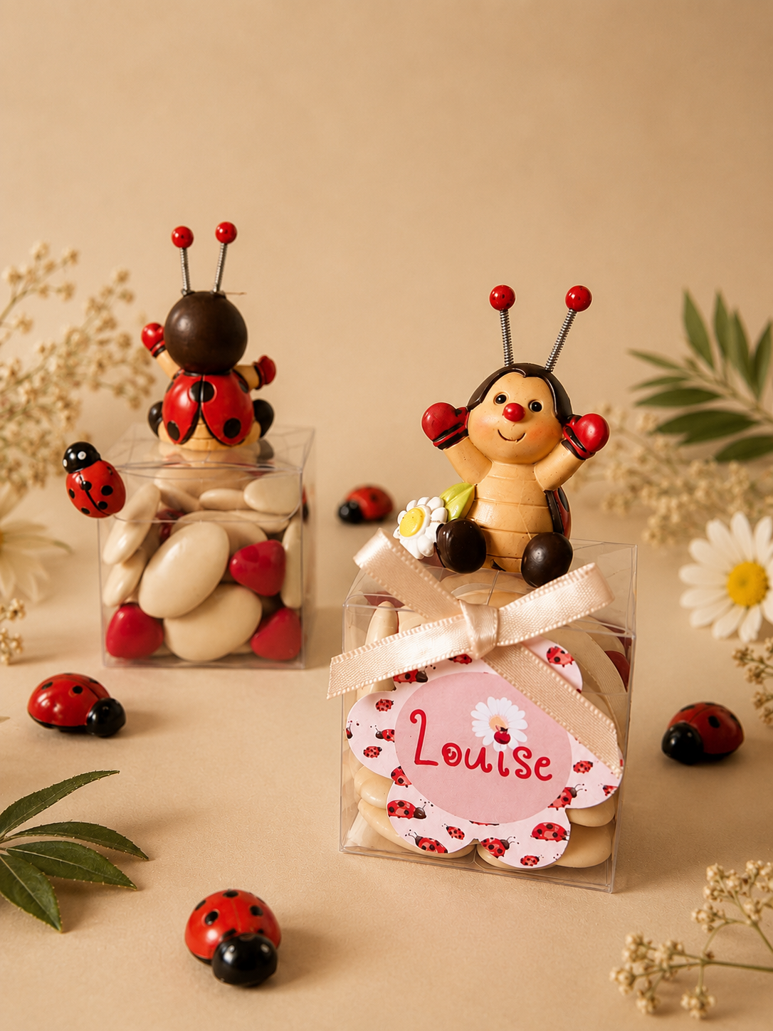 Dragées Naissance Coccinelle