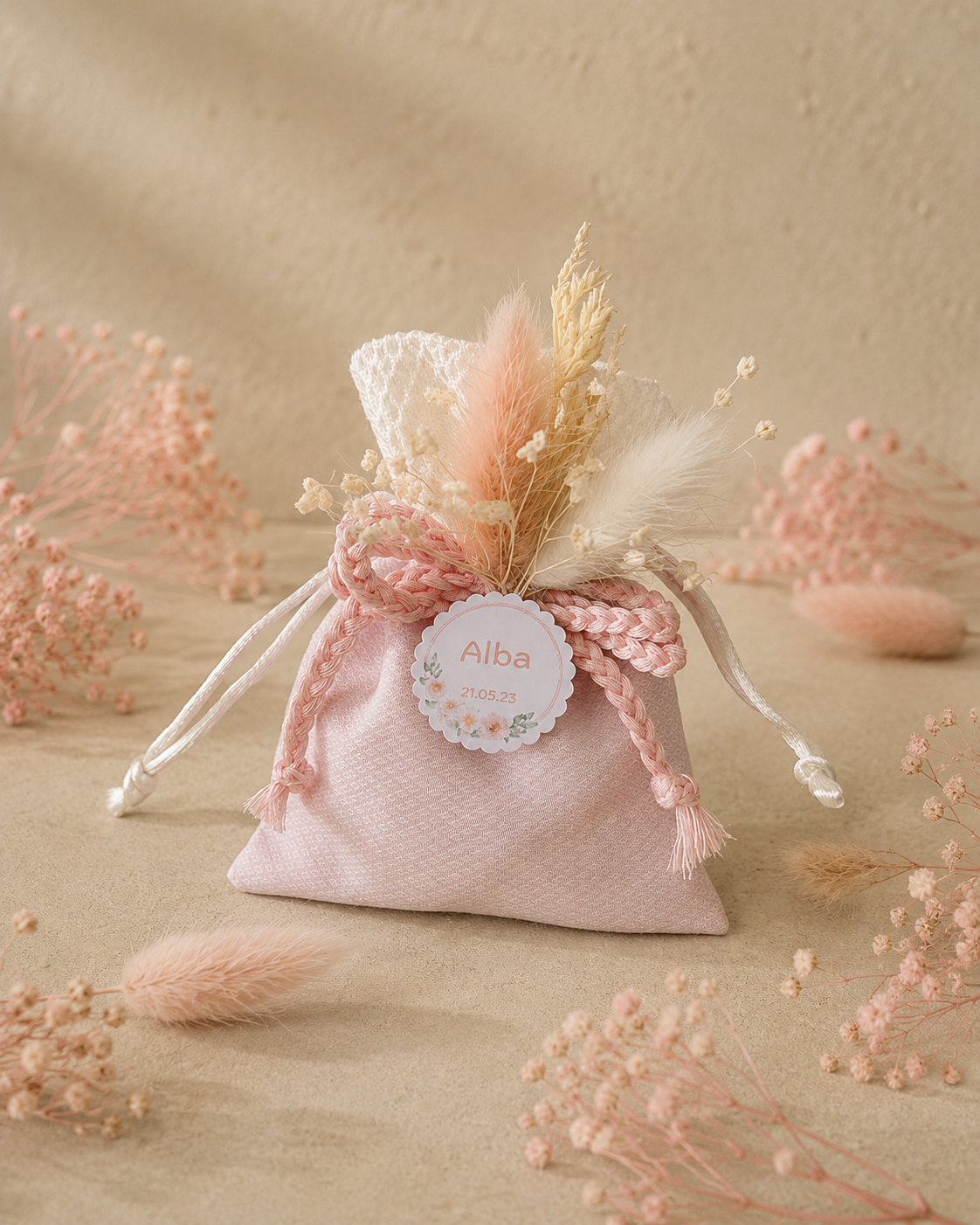 Dragées Naissance Rose Pastel